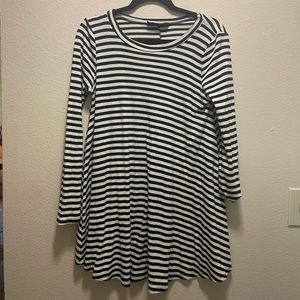 Black and White striped dress